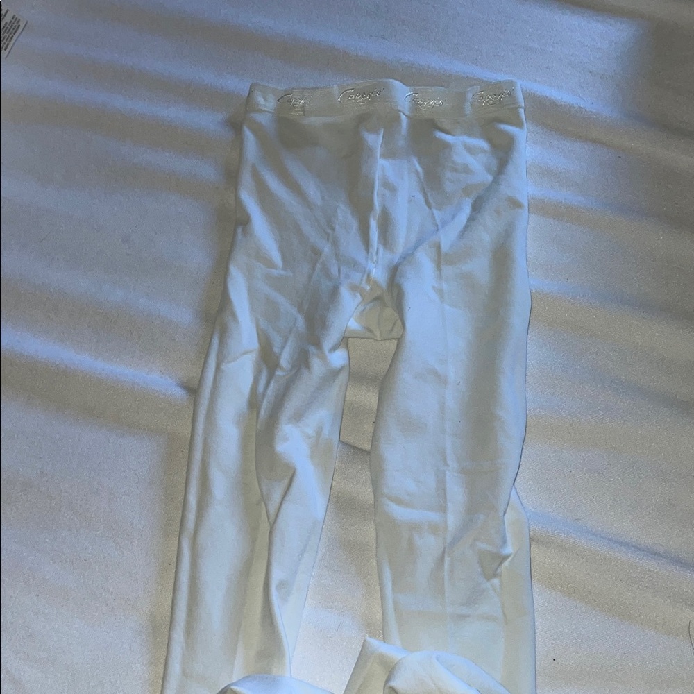 Capezio Men's White dance tights footed